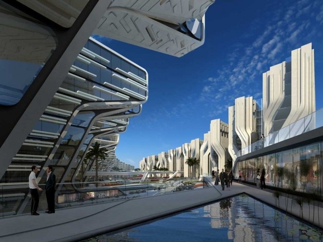 Stone Towers. Projeto de Zaha Hadid Arquitetos<br />Render © Zaha Hadid Architects 