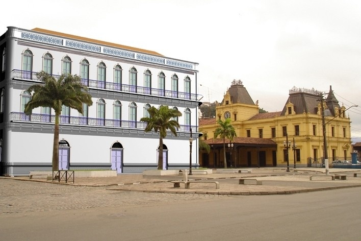 Simulação do futuro Museu Pelé  [Arquivo Ney Caldatto]
