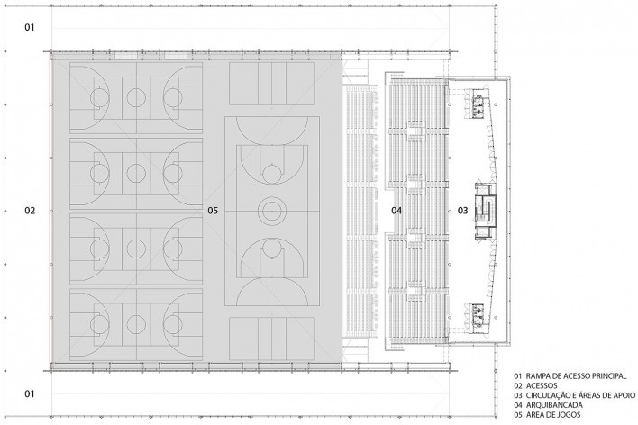 Arena da Juventude, planta, Parque Olímpico de Deodoro, Rio de Janeiro, RJ, Escritório Vigliecca & Associados<br />Imagem divulgação 