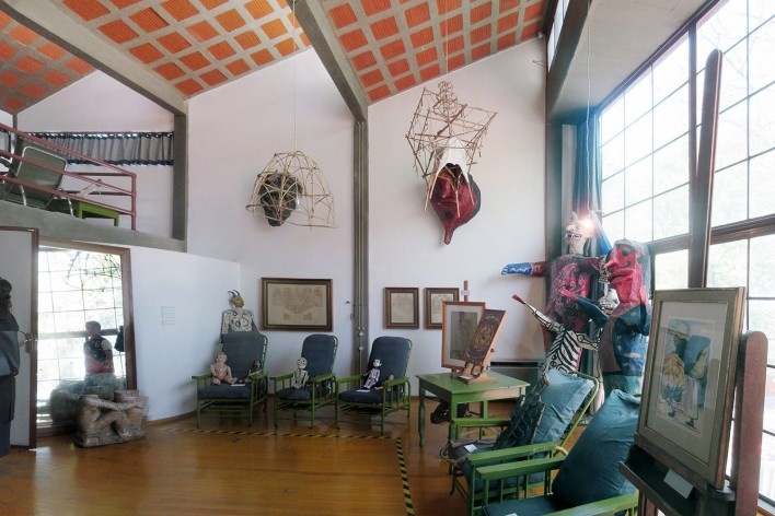 Casa-estúdio de Diego Rivera, ateliê, 1931. Arquiteto Juan O'Gorman<br />Foto Victor Hugo Mori 