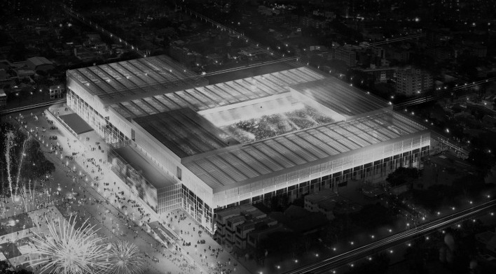 Complexo Esportivo e Cultural Clube Atlético Paranaense, complexo esportivo e cultural, Curitiba. Arquiteto Carlos Arcos<br />Imagem divulgação 