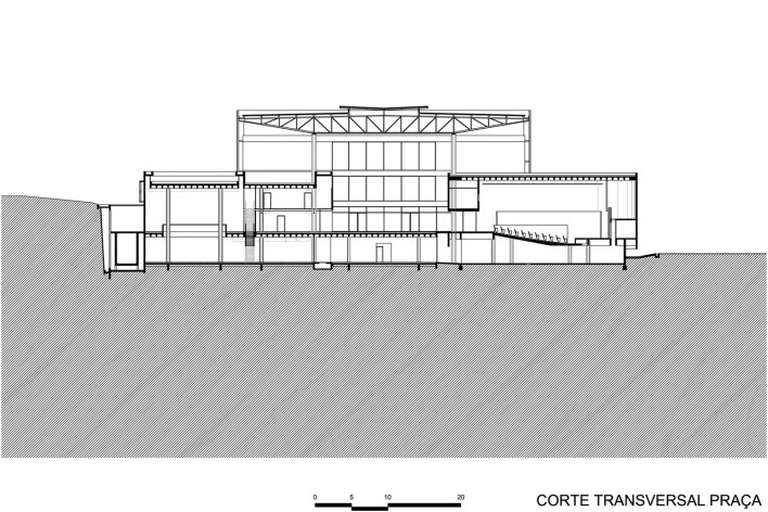 Corte transversal praça - Biblioteca Brasiliana USP