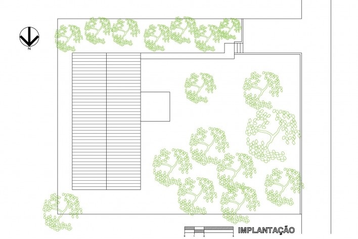 Casa nº 7, implantação, Praia de Itamambuca, Ubatuba. Arquiteto Eduardo Martins de Mello, 2008