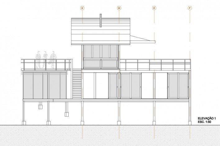 Casa do Felix, elevação 1, Praia do Felix, Ubatuba SP, arquiteto Silvio Sant’Anna<br />Imagem divulgação 