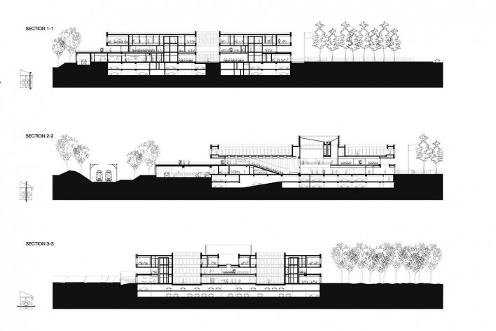 Câmara de Comércio e Artesanato de Hauts-de-France, cortes 01, 02 e 03, Lille, França, 2019. Escritórios Kaan Architecten e Pranlas-Descours Architect & Associates<br />Imagem divulgação  [Kaan Architecten / Pranlas-Descours Architect & Associates]