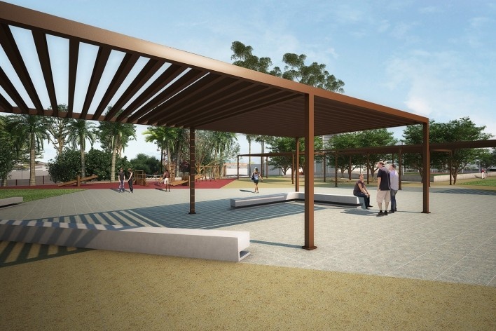 Parque Sabesp Mooca, perspectiva do projeto. Levisky arquitetos estratégia urbana<br />Imagem divulgação 