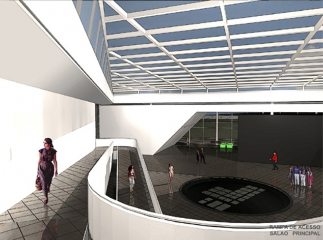 Perspectiva interna<br />Desenho do escritório 