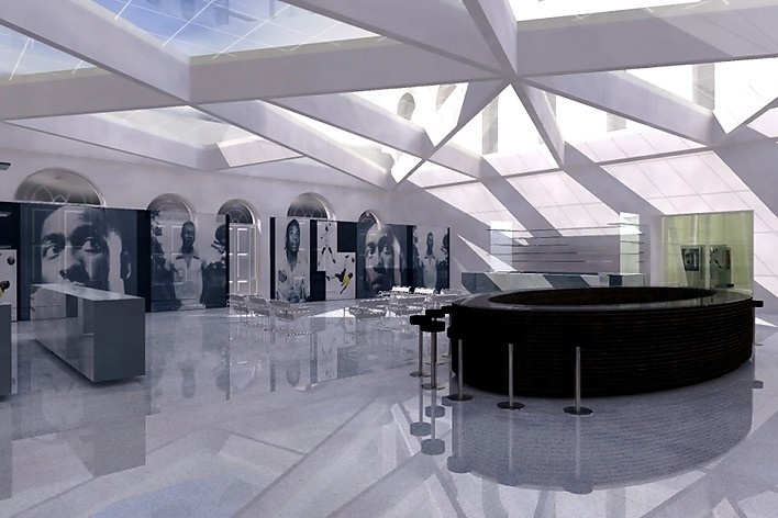 Museu Pelé, interiores. Arquiteto Ney Caldatto e equipe [Arquivo Ney Caldatto]