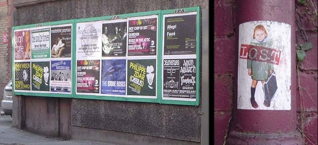 Cartazes em Dublin<br />Foto Lu Cury 