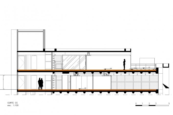 Escritório Guedes Nunes Oliveira Roquim Advogados Associados, corte CC, 2009. Piratininga Arquitetos Associados