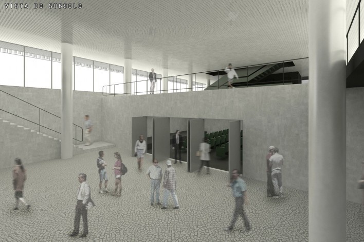 Perspectiva do subsolo<br />Imagem dos autores 