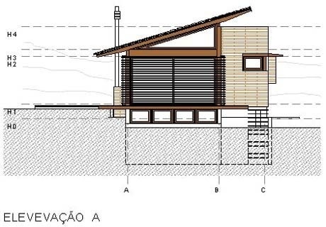 Elevação A <br />Imagem dos autores do projeto 
