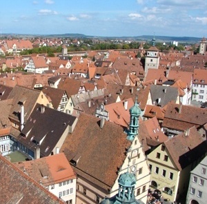 Telhados vermelhos de Rothenburg<br />Fotos Regiane Pupo 