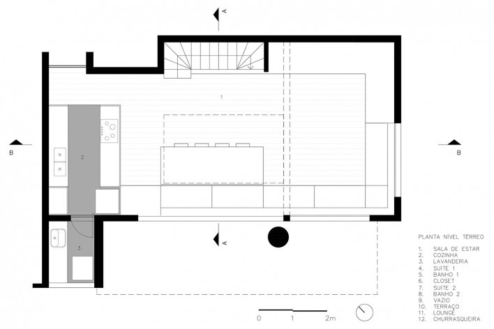 Apartamento Vazio, planta térreo, São Paulo, 2015, arquitetos Marina Acayaba e Juan Pablo Rosenberg<br />Imagem divulgação 