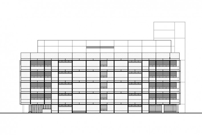 Aflalo & Gasperini Arquitetos, Parque da Juventude, Edifício institucional. Elevação