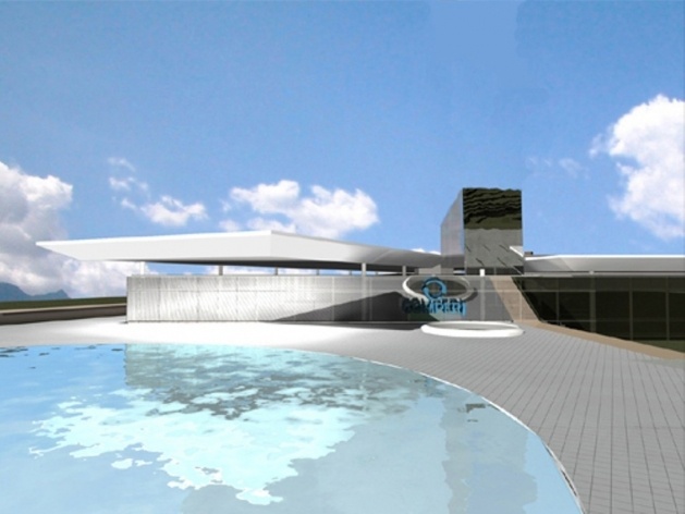 Perspectiva externa<br />Desenho do escritório 