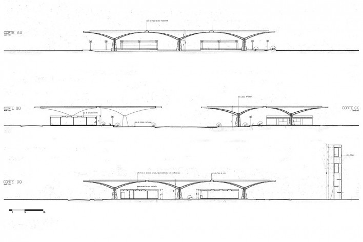 Estação Rodoviária do Guarujá, cortes<br />Imagem divulgação 