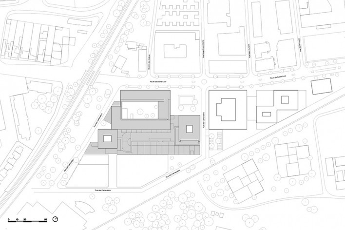 Bottière Chénaie, site plan, Nantes, France, 2019. Architects Kees Kaan, Vincent Panhuysen, Dikkie Scipio (authors) / Kaan Architecten<br />Imagem divulgação/ disclosure image/ divulgation  [Kaan Architecten]