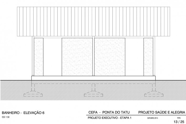 Centro Experimental Floresta Ativa - CEFA, elevação do banheiro do alojamento, RESEX Tapajó-Arapiuns PA. Arquiteta Cristina Xavier<br />Imagem divulgação 