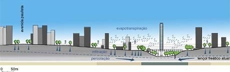 Corte transversal<br />Imagem do autor do projeto 