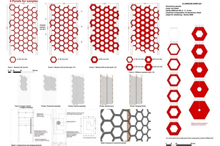 Aluminium Panels details. The Cube, Park Associati. Brussels, 2011<br />image release 