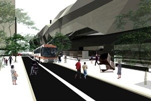 Foto-montagem - Nível da rua<br />Imagem do autor do projeto 