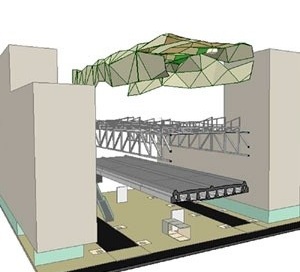 Maquete eletrônica - Elementos e montagem da nova envoltória<br />Imagem do autor do projeto 