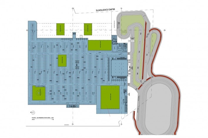 Concurso Sistema Fecomércio‐RS, planta circulação nível +3.5m, primeira etapa. Alípio Pires Castello Branco e equipe, 4º lugar, 2011