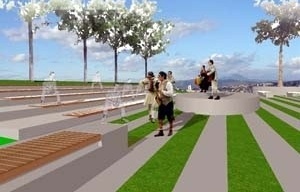 Praça Grupo Galpão<br />Imagem dos autores do projeto 