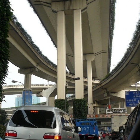 Vias elevadas em Shanghai<br />Foto Flávio Coddou 