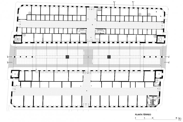 Cobertura do Mercado Público de Florianópolis, planta térreo, 2016. Arquitetos Gustavo Correia Utrabo e Pedro Lass Duschenes<br />Imagem divulgação 