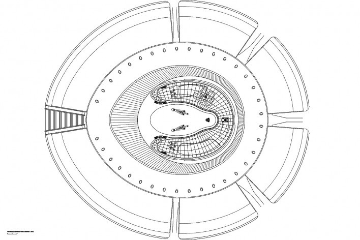 Floor plan level 5.“The Khan Shatyr Entertainment Centre”, Astana, Kazakhstan, 2006–2010. Foster+Partners