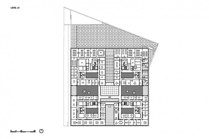 Câmara de Comércio e Artesanato de Hauts-de-France, planta segundo pavimento, Lille, França, 2019. Escritórios Kaan Architecten e Pranlas-Descours Architect & Associates<br />Imagem divulgação  [Kaan Architecten / Pranlas-Descours Architect & Associates]