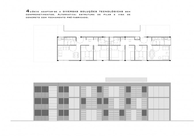 Critérios de projeto /Célula 03. Concurso Habitação para Todos - CDHU. Edifícios de 3 pavimentos - 1º Lugar.<br />Autores do projeto  [equipe vencedora]
