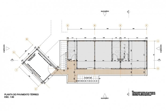 Casa do Felix, planta térreo, Praia do Felix, Ubatuba SP, arquiteto Silvio Sant’Anna<br />Imagem divulgação 