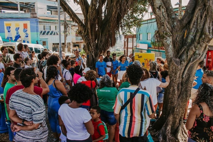 Rota do São Benedito, inauguração, Vitória ES. Arquitetos Juliana Lisboa e Renato Pontello / Cidade Quintal<br />Foto Thais Gobbo 
