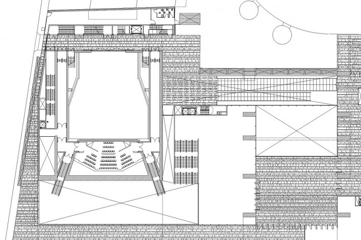 Nova Bocconi, planta térreo (detalhe). Grafton Architects [Grafton Architects]