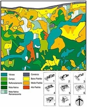 Mapa diagnóstico da região<br />Imagem dos autores do projeto 