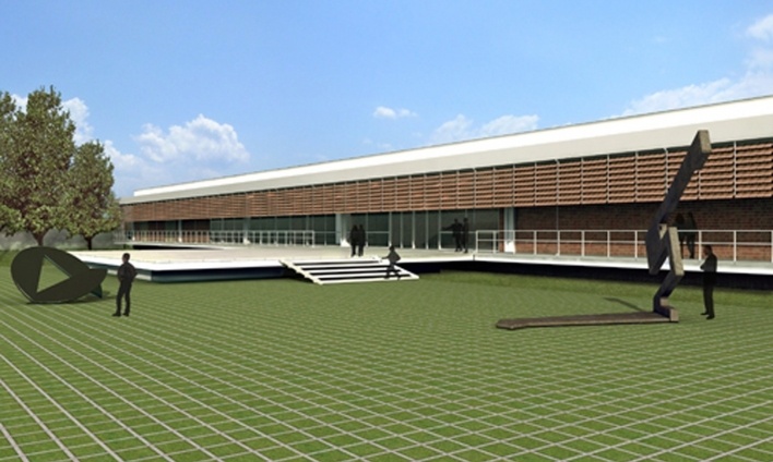 Perspectiva fachada norte<br />Desenho do escritório 