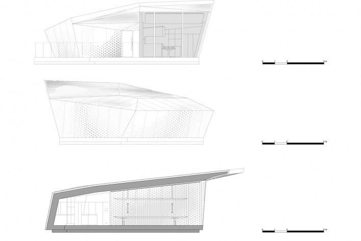 Elevation_Section. The Cube, Park Associati. Brussels, 2011<br />image release 