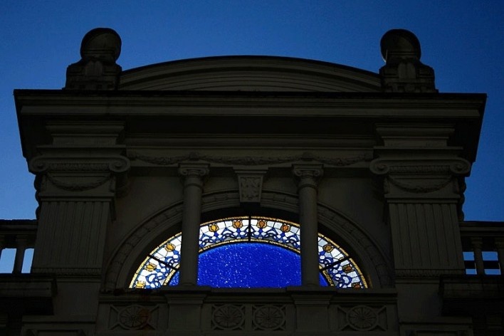 Detalhe arquitetônico na Rua XV de Novembro<br />foto Lygia Nery 