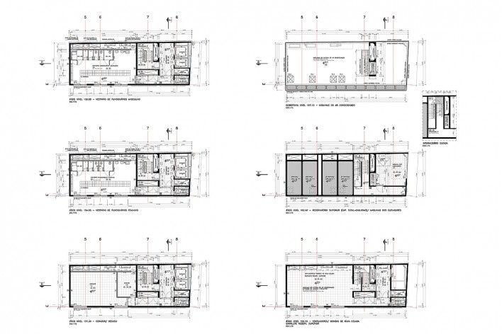 Sesc 24 de Maio, plantas áticos, torre de serviços, Paulo Mendes da Rocha + MMBB Arquitetos, São Paulo<br />Imagem divulgação 