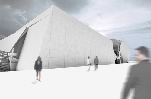 Perspectiva dos teatros<br />Imagem do autor do projeto 