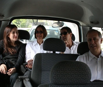 Silvana Romano, Marta Bogea, Francisco Fanucci e Marcelo Ferraz na Van<br />Foto Abilio Guerra 