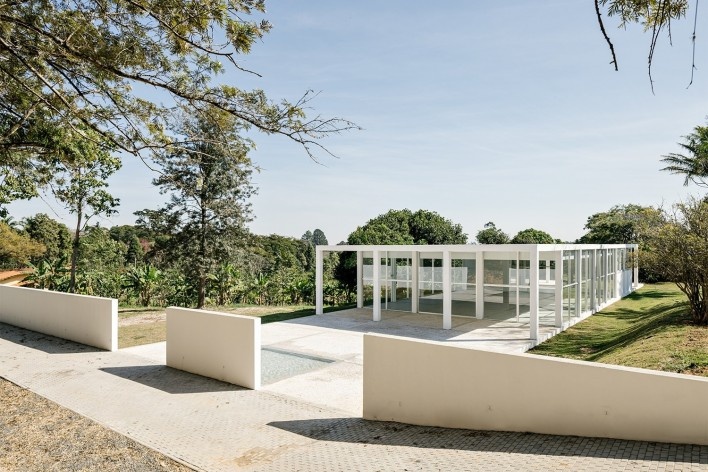 Pavilhão da Agrofloresta, Porto Feliz SP, 2023. Arquiteto Felipe SS Rodrigues (autor)<br />Foto Fran Parente 