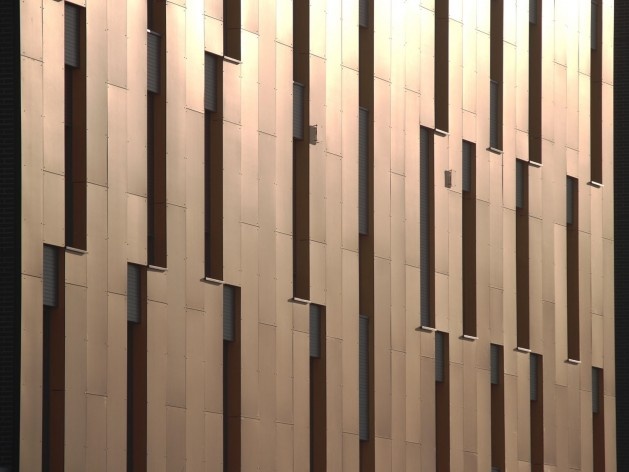 Conjunto Habitacional Fira de Barcelona – L’Hospitalet de Llobregat, fachada norte, Barcelona 2009. ONL Arquitectura<br />Foto Gianluca Giaccone 