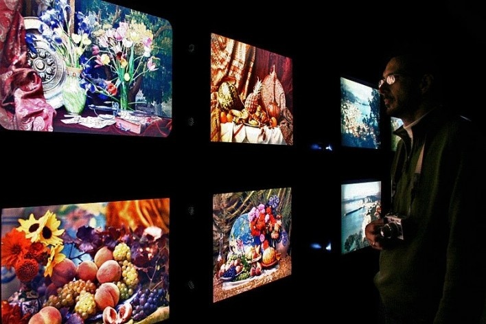 Exposição de autocromos dos irmãos Lumière<br />foto Lygia Nery 