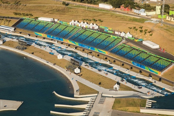 Estádio Olímpico de Canoagem Slalom, Parque Olímpico de Deodoro, Rio de Janeiro, RJ, Escritório Vigliecca & Associados<br />Foto Renato Sette Camara 