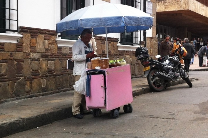 Vendedores ambulantes de Bogotá<br />Foto Abilio Guerra 