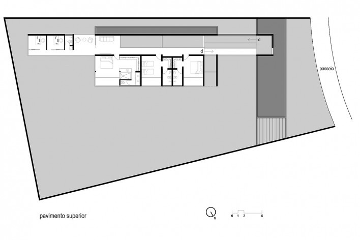 Residência Sousas 2, planta superior, Campinas SP. Arquiteto Bernardo Telles<br />Imagem divulgação 
